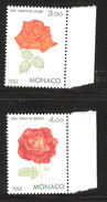 Monaco 1992 International Stamp Exhibition GENOVA '92, Genoa: Floral Breeds, Roses Mi 2084-2085  MNH(**) - Nuevos
