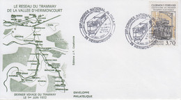 Enveloppe  FRANCE   Réseau  Du   Tramway    Vallée  D' HERIMONCOURT   1992 - Tranvie