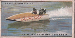 Yachts & Motor Boats 1931 -  26 Outboard Racing Boat - Ogdens  Cigarette Card - Original  - Ships - Sealife - Ogden's