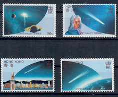 HONG KONG 1986 - SPAZIO - COMETA DI HALLEY  - SERIE COMPLETA - MNH/** - Unused Stamps