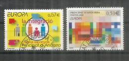 ANDORRA. L'intégration EUROPA C.E.P.T. - 2006 ,   2 Timbres  Oblitérés 1 ère Qualité - Used Stamps