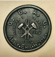 Belvaux, ARBED Amicale Des  Haut Fourneaux A/B.100 Jöer Belvaler.Adplf.Emil.Hütte.1911,diàmetre 15cm. - Andere & Zonder Classificatie