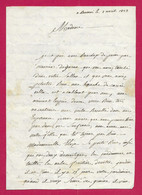 Correspondance Datée De 1833 Expédiée De Boumois Dans Le Maine Et Loire à Destination De Paris Dans La Seine - 1801-1848: Vorläufer XIX