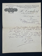 Ancien Courrier Facture Cristallerie Baccarat Arts De La Table H. COUDERT à Paris Pour Château D'Orquevaux - Other & Unclassified