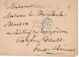 Une Lettre Dite Précurseur Sans Courrier Novembre 1835  Belgique  1835 CF 3R Destination  Rhénanie ?? Allemagne - Otros & Sin Clasificación