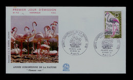 Sp9488 FRANCE Flamant Rose "European Year Of Nature"  Birds Animals Faune Oiseaux Pmk 1970 Paris - Flamants