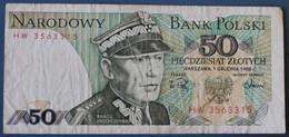 Poland 50 Złotych Banknotes 1988. - Pologne
