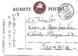 IPortugal  &  Bilhete Postal, Via Ambulância Vieira De Leiria A Coimbra 1963 (8000) - Storia Postale