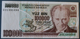 Turkey 100 000 Lira. - Turquie