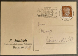 Karte Mit Werbestempel "Büchersammlung Der NSDAP", Jantsch Färberei Bautzen, Interessant Für Heimatsammler (4436) - Storia Postale
