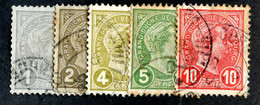 145 Lux 1895 YT69/73 O Cat 3.€ (Offers Welcome!) - 1895 Adolphe Rechterzijde