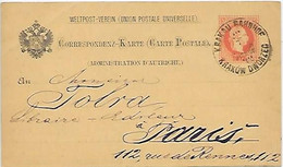 Autriche Entier Postal 1882 - Entiers Postaux