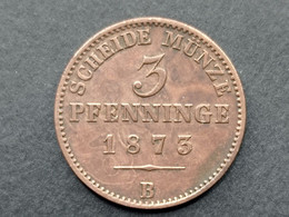 Germany Prussia 3 Pfennig 1873 B - Petites Monnaies & Autres Subdivisions