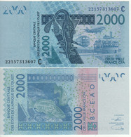 BURKINA FASO  2'000 Francs  P316Cv   ( 2022  Train, Airplane, Airport Tower, Bus + Fish At Back ) - Burkina Faso