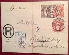 Virgin Islands TORTOLA1902 Postal Stationery REGISTERED Via DWI ST THOMAS>Berlin (cover Iles Vièrges BWI Denmark Mary - British Virgin Islands