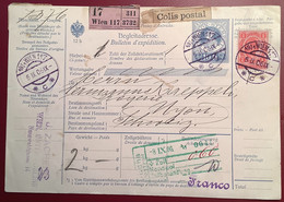 WIEN1906 1Kr Paketkarte>Droguerie Nyon VD Schweiz (Österreich Austria Autriche Colis Postaux Parcel Post Cover Brief - Cartas & Documentos