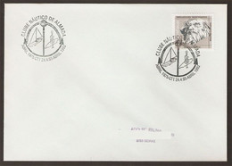 Portugal Lettre Cachet Commemoratif Club Nautique De Almada Ancre 1993 Event Postmark Almada Nautical Club Anchor - Flammes & Oblitérations