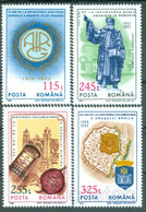1993 Honter/Johannes Honterus/humanist,Slatina Olt Bridge,Braila Fortress/map,Coat Of Arms,AGIR,Romania,Mi.4937,MNH - Unused Stamps