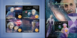 Guinea Bissau 2013, Albert Einstein, Space, 4val In BF +BF - Albert Einstein