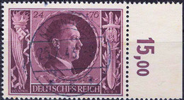 ( 02237-1 ) MiNr. 848 Deutsches Reich 1943 54. Geburtstag Von Adolf Hitler - Gestempelt - Usati