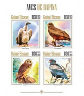 Guinea Bissau 2013, Animals, Birds Of Prey, Owl, 4val In BF IMPERFORATED - Hiboux & Chouettes
