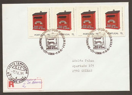 Portugal Lettre R Cachet Commemoratif Boite Aux Lettres Journée Mondiale De La Poste 1995 Mailbox World Post Day - Annullamenti Meccanici (pubblicitari)