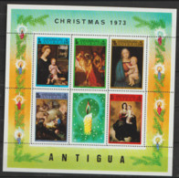 Antigua  1973  SG  MS  389  Christmas  Unmounted Mint Miniature Sheet - 1960-1981 Autonomie Interne