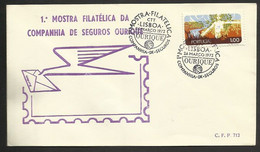 Portugal Cachet Commémoratif Expo Philatelique Compagnie D'assurance Ourique 1973 Insurance Company Event Postmark - Postal Logo & Postmarks