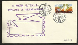 Portugal Cachet Commémoratif Expo Philatelique Compagnie D'assurance Ourique 1973 Insurance Company Event Postmark - Flammes & Oblitérations