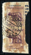 ● ITALIA  LUOGOTENENZA 1944  LUPA Capitolina  N.° 515 Usati MIRANDOLA  Fil. Esagoni  Cat. ? € ️ L. 919 ️ - Gebraucht