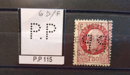 FRANCE  TIMBRE P.P 115  INDICE 6 PP 115 SUR 517 PERFORE PERFORES PERFIN PERFINS PERFO PERFORATION PERFORIERT - Used Stamps
