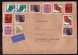 Deustchland - 1967 - Brief - Luftpost - Nach Argentinien - Verschiedene Briefmarken - Covers & Documents