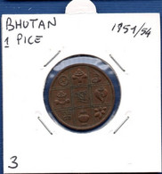 BHUTAN - 1 Pice 1951 -  See Photos - Km 27 - Bhutan
