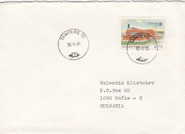 Finland - 050/1990 EUROPA-CEPT'90, Letter Ordinary From Tampere To Sofia(Bulgaria), Single Franked - Brieven En Documenten