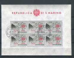 SAN MARINO 1962 FOGLIETTO EUROPA USATO - Sonstige & Ohne Zuordnung