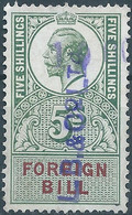 Great Britain-ENGLAND, Edward VII,Revenue Stamp Tax Fisca,5 Shillings,Used - Fiscaux