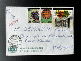 BENIN 1988 REGISTERED LETTER COTONOU TO FLEURUS FLEURU 05-12-1988 (DAMAGED) RECOMMANDE - Benin - Dahomey (1960-...)
