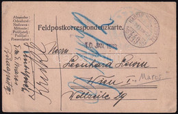 1918 Tábori Posta Levelezőlap "MAROS" + "HP 449" - Other & Unclassified