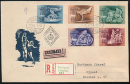 1950 Sport 5 Klf Bélyeg Ajánlott Expressz FDC-n - Other & Unclassified