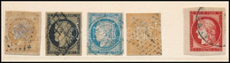 O 1849 Mi 1 + 3-5 (minden Bélyeg Hibás / Thin Paper, Faults) + 15c Mi 840 - Other & Unclassified