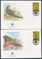 1987 WWF Papagájok Sor Mi 421-424 4 FDC - Other & Unclassified