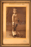 1931 Gyermekszépségverseny Díjazottja. Pfeifer Jelzett Fotó, üvegezett Keretben 23x31 Cm - Other & Unclassified