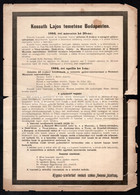 1894 Kossuth Lajos Temetése Budapesten, 1894. Márc. 30.-ápr. 1. Hirdetmény A Gyászszertartás Menetével. Bp., Pesti Könyv - Unclassified