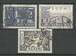 FINLAND Finnland 1930/1948 Michel 155 - 157 O - Used Stamps