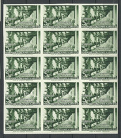 SPAIN Spanien Espana 1936 Ayuntamento De Barcelona Michel 15 Imperforated Block Of 15 (*) Mint No Gum - Barcelona