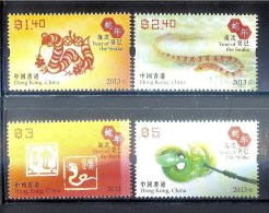 Hong Kong 2013 Chinese New Year Of Snake Zodiac Stamps Coin Paper Cut - Nuovi