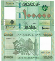 Lebanon 100000 Pounds 2022 UNC - Liban