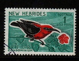 New Hebrides British, 1966  Definitive 1Fr Cardinal Honey Eater, Used - Autres & Non Classés