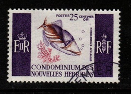 New Hebrides French, 1963-67  Definitive 25c Striped Trigger-fish, Used - Autres & Non Classés