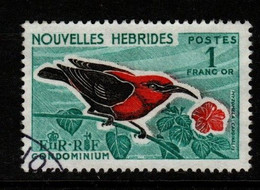 New Hebrides French, 1966  Definitive 1Fr Cardinal Honey Eater, Used - Sonstige & Ohne Zuordnung